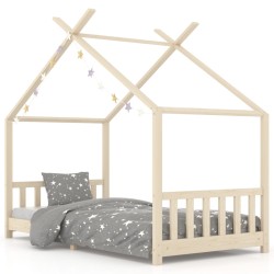 vidaXL Estructura de cama infantil de madera maciza de pino 90x200 cm