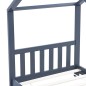 vidaXL Estructura de cama infantil madera maciza pino gris 70x140 cm vidaXL Estructura de cama infantil madera maciza pino gris 70x140 cm