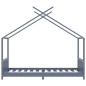 vidaXL Estructura de cama infantil madera maciza pino gris 90x200 cm