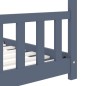 vidaXL Estructura de cama infantil madera maciza pino gris 90x200 cm