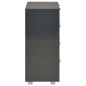 vidaXL Aparador de madera de ingeniería negro brillante 60x35x80 cm vidaXL Aparador de madera de ingeniería negro brillante 60x35x80 cm