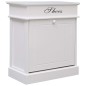 vidaXL Mueble zapatero de madera de Paulownia blanco 50x28x58 cm vidaXL Mueble zapatero de madera de Paulownia blanco 50x28x58 cm
