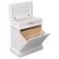 vidaXL Mueble zapatero de madera de Paulownia blanco 50x28x58 cm vidaXL Mueble zapatero de madera de Paulownia blanco 50x28x58 cm