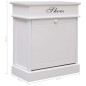 vidaXL Mueble zapatero de madera de Paulownia blanco 50x28x58 cm vidaXL Mueble zapatero de madera de Paulownia blanco 50x28x58 cm