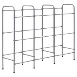 vidaXL Estantería almacenaje para 9 cajas acero plateado 145x33x116 cm