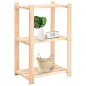 vidaXL Estantería almacenaje 3 niveles madera pino maciza 150 kg vidaXL Estantería almacenaje 3 niveles madera pino maciza 150 kg