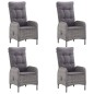 vidaXL Juego de comedor de jardín de 5 piezas gris vidaXL Juego de comedor de jardín de 5 piezas gris