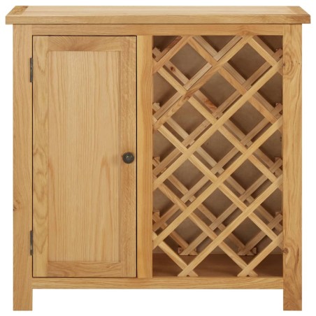 vidaXL Botellero para 11 botellas de vino 80x32x80 cm madera de roble