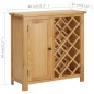 vidaXL Botellero para 11 botellas de vino 80x32x80 cm madera de roble vidaXL Botellero para 11 botellas de vino 80x32x80 cm madera de roble
