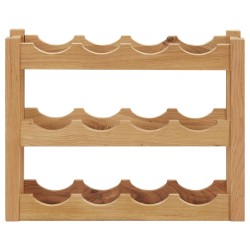 vidaXL Botellero para 12 botellas madera maciza de roble 47x21x36 cm