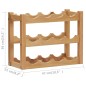 vidaXL Botellero para 12 botellas madera maciza de roble 47x21x36 cm vidaXL Botellero para 12 botellas madera maciza de roble 47x21x36 cm