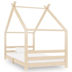 vidaXL Estructura de cama infantil de madera maciza de pino 90x200 cm