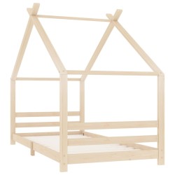 vidaXL Estructura de cama infantil de madera maciza de pino 90x200 cm