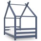 vidaXL Estructura de cama infantil madera maciza pino gris 80x160 cm vidaXL Estructura de cama infantil madera maciza pino gris 80x160 cm