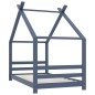 vidaXL Estructura de cama infantil madera maciza pino gris 80x160 cm vidaXL Estructura de cama infantil madera maciza pino gris 80x160 cm