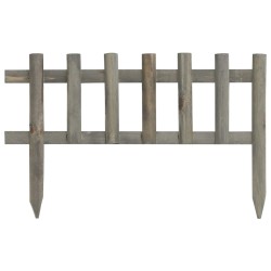 vidaXL Bordes de jardín 10 unidades madera de abeto 4,4 m