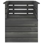 vidaXL Sillón de jardín de madera maciza de pino gris oscuro