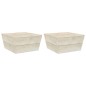 vidaXL Mesas de jardín 2 uds madera de abeto impregnada 60x60x30 cm vidaXL Mesas de jardín 2 uds madera de abeto impregnada 60x60x30 cm