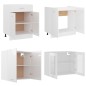vidaXL Juego muebles de cocina 4 pzas madera ingeniería blanco brillo vidaXL Juego muebles de cocina 4 pzas madera ingeniería blanco brillo