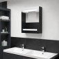 vidaXL Armario de baño con espejo negro 50x14x60 cm vidaXL Armario de baño con espejo negro 50x14x60 cm