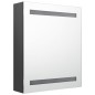 vidaXL Armario de baño con espejo y LED gris 50x14x60 cm vidaXL Armario de baño con espejo y LED gris 50x14x60 cm