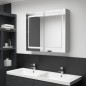 vidaXL Armario de baño con espejo LED gris hormigón 80x12x68 cm vidaXL Armario de baño con espejo LED gris hormigón 80x12x68 cm
