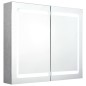 vidaXL Armario de baño con espejo LED gris hormigón 80x12x68 cm vidaXL Armario de baño con espejo LED gris hormigón 80x12x68 cm