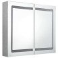 vidaXL Armario de baño con espejo LED gris hormigón 80x12x68 cm vidaXL Armario de baño con espejo LED gris hormigón 80x12x68 cm