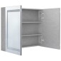 vidaXL Armario de baño con espejo LED gris hormigón 80x12x68 cm vidaXL Armario de baño con espejo LED gris hormigón 80x12x68 cm