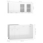 vidaXL Juego muebles de cocina 4 pzas madera ingeniería blanco brillo vidaXL Juego muebles de cocina 4 pzas madera ingeniería blanco brillo