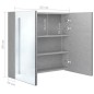 vidaXL Armario de baño con espejo LED gris hormigón 62x14x60 cm
