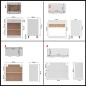 vidaXL Juego muebles de cocina 4 pzas madera ingeniería blanco brillo vidaXL Juego muebles de cocina 4 pzas madera ingeniería blanco brillo