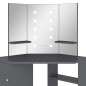 vidaXL Tocador de esquina con LED gris 111x54x141,5 cm vidaXL Tocador de esquina con LED gris 111x54x141,5 cm
