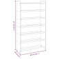 vidaXL Mueble zapatero de madera contrachapada marrón 65x24x117 cm vidaXL Mueble zapatero de madera contrachapada marrón 65x24x117 cm