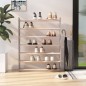 vidaXL Mueble zapatero de madera contrachapada gris 90x24x117 cm vidaXL Mueble zapatero de madera contrachapada gris 90x24x117 cm