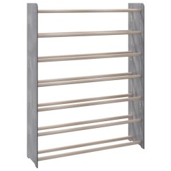 vidaXL Mueble zapatero de madera contrachapada gris 90x24x117 cm