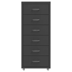vidaXL Armario archivador móvil metal antracita 28x41x69 cm