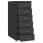 vidaXL Armario archivador móvil metal antracita 28x41x69 cm vidaXL Armario archivador móvil metal antracita 28x41x69 cm