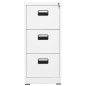 vidaXL Armario archivador de acero blanco 46x62x102,5 cm