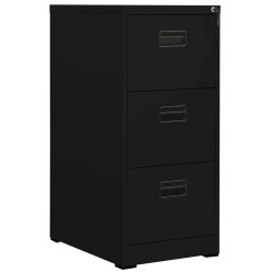vidaXL Armario archivador de acero negro 46x62x102,5 cm