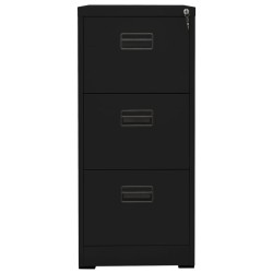 vidaXL Armario archivador de acero negro 46x62x102,5 cm