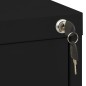 vidaXL Armario archivador de acero negro 46x62x102,5 cm