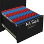 vidaXL Armario archivador de acero negro 46x62x102,5 cm