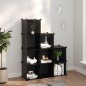vidaXL Estantería de cubos con 9 compartimentos negro PP vidaXL Estantería de cubos con 9 compartimentos negro PP