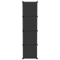 vidaXL Estantería de cubos con 9 compartimentos negro PP vidaXL Estantería de cubos con 9 compartimentos negro PP