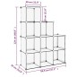 vidaXL Estantería de cubos con 9 compartimentos negro PP vidaXL Estantería de cubos con 9 compartimentos negro PP