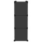vidaXL Estantería de cubos con 9 compartimentos y puertas PP negro vidaXL Estantería de cubos con 9 compartimentos y puertas PP negro
