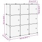 vidaXL Estantería de cubos con 9 compartimentos y puertas PP negro vidaXL Estantería de cubos con 9 compartimentos y puertas PP negro