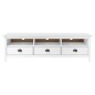 vidaXL Mueble de TV Hill madera maciza de pino blanco 158x40x47 cm