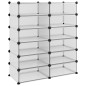 vidaXL Zapatero PP transparente 94,5x36,5x106 cm vidaXL Zapatero PP transparente 94,5x36,5x106 cm